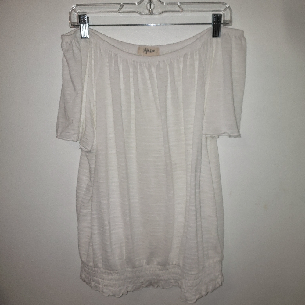 NWT White Off Shoulder Shirt